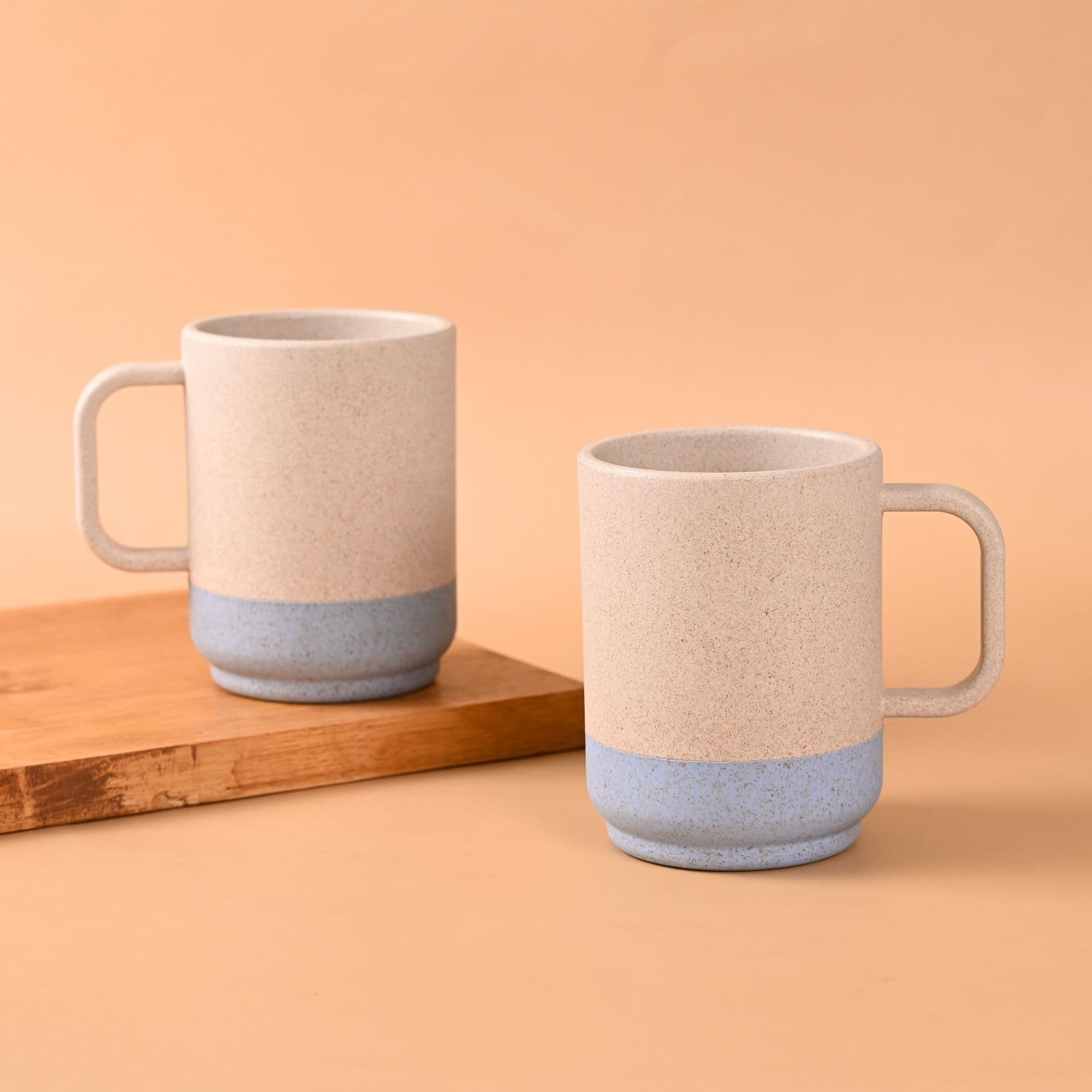 earth friendly dual java coffee mug set of 2 375ml mugs for gift made with rice husk biocomposite coffee mugs microwave safe mugs for coffee reheat only - Thulira sustainable product