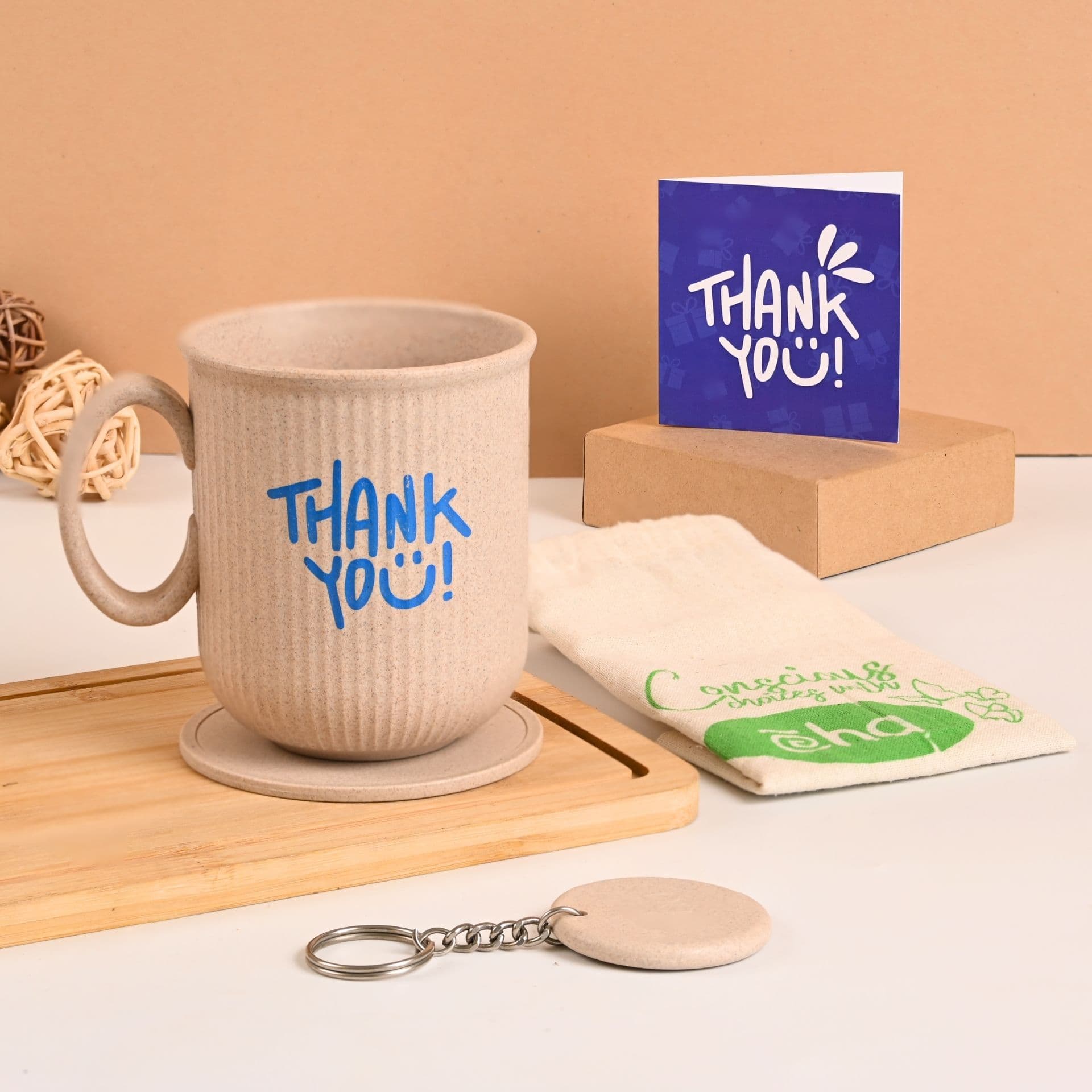 earth friendly statement coffee mugs set of 1 300 ml gifts for friends women new year gift for men coffee mug made with rice husk - Thulira sustainable product