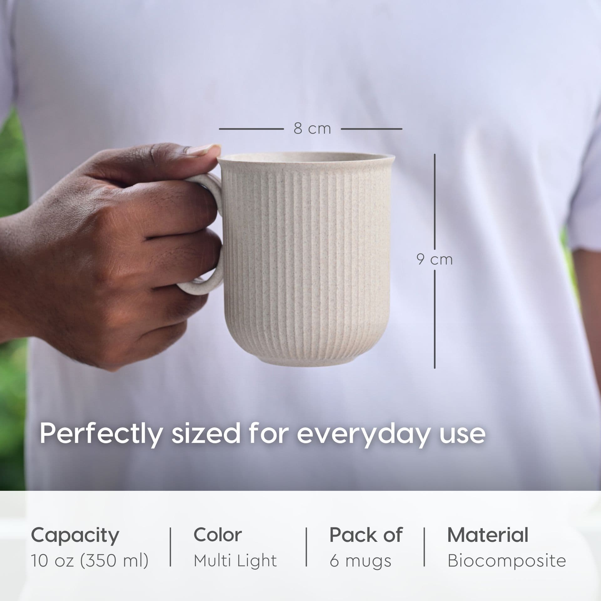 statement mug set for coffee from biocomposites - View 1