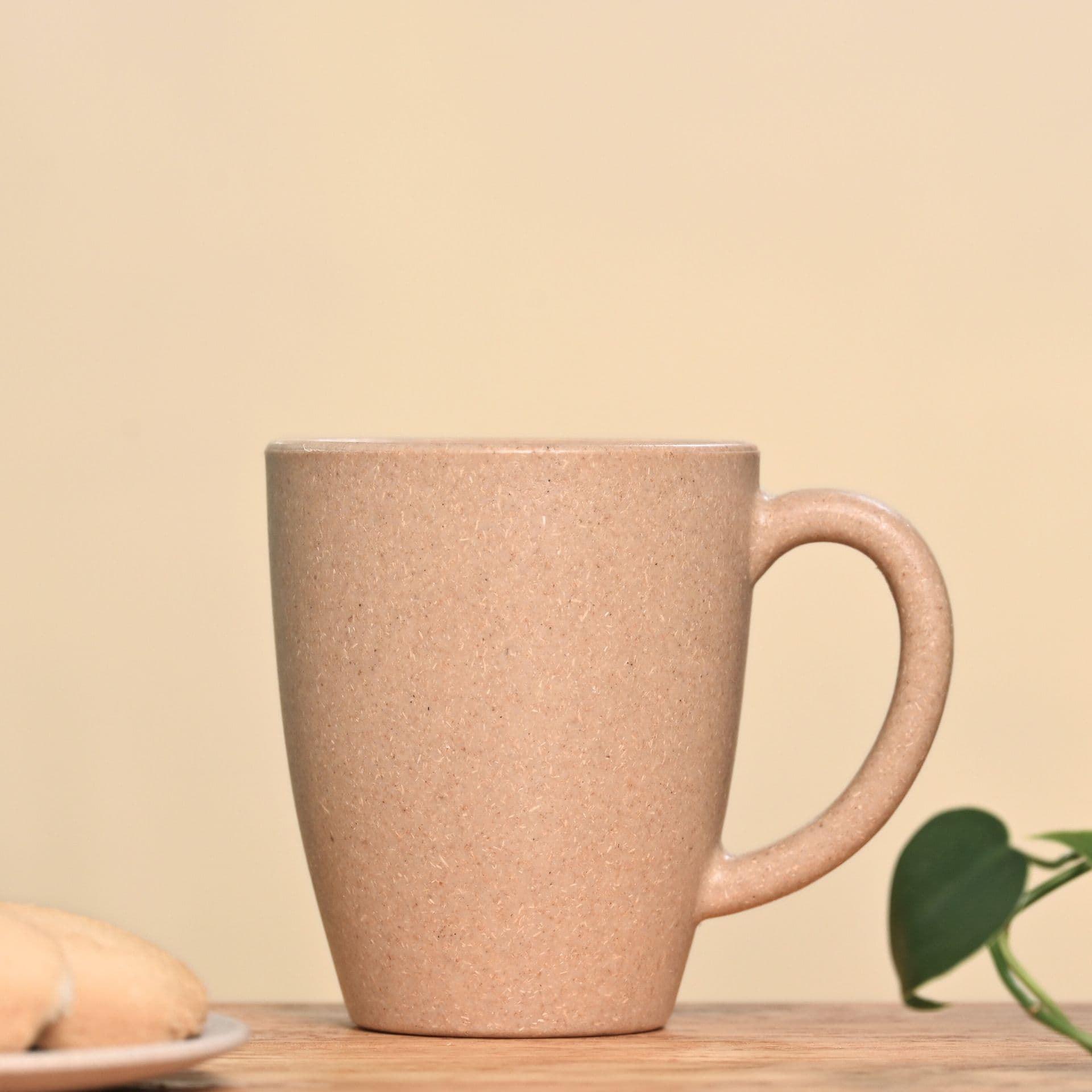 classic mug 300 ml unbreakable mugs made with rice husk bamboo fibers microwave safe mugs for hot cold servings tortilla - Thulira sustainable product