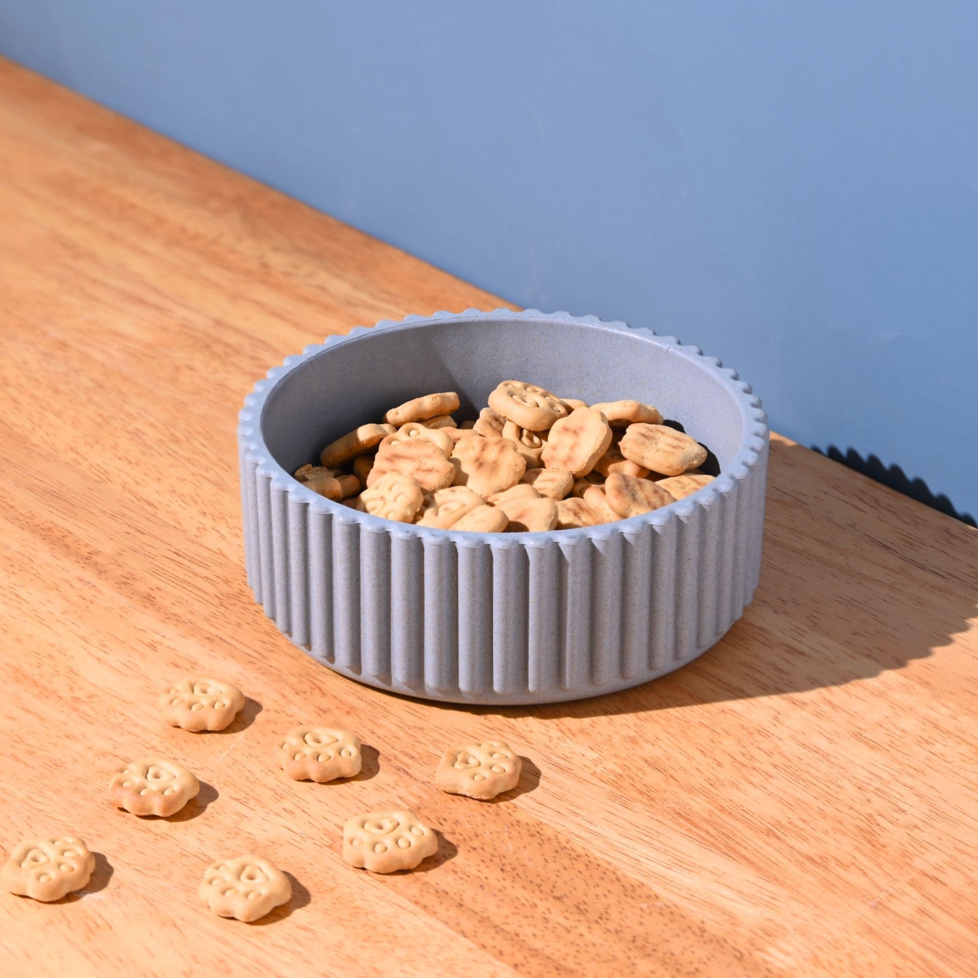 earth friendly dog food bowl set of 1 500 ml anti skid dog bowl medium pet bowl made with rice husk biocomposites - Thulira sustainable product